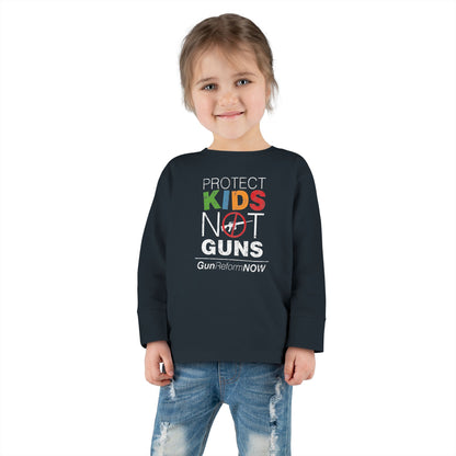 "Protect Kids Not Guns" Toddler Long Sleeve Tee