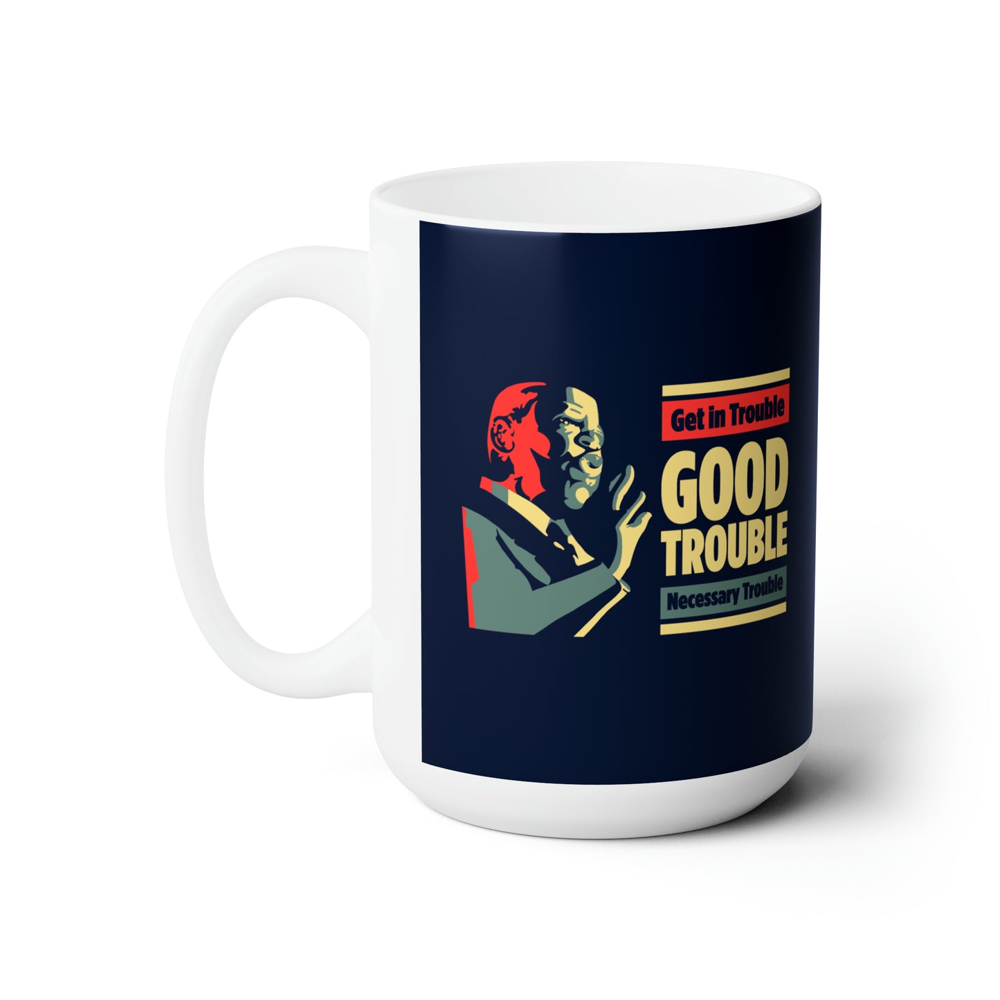 “John Lewis: Good Trouble” 15 oz. Mug