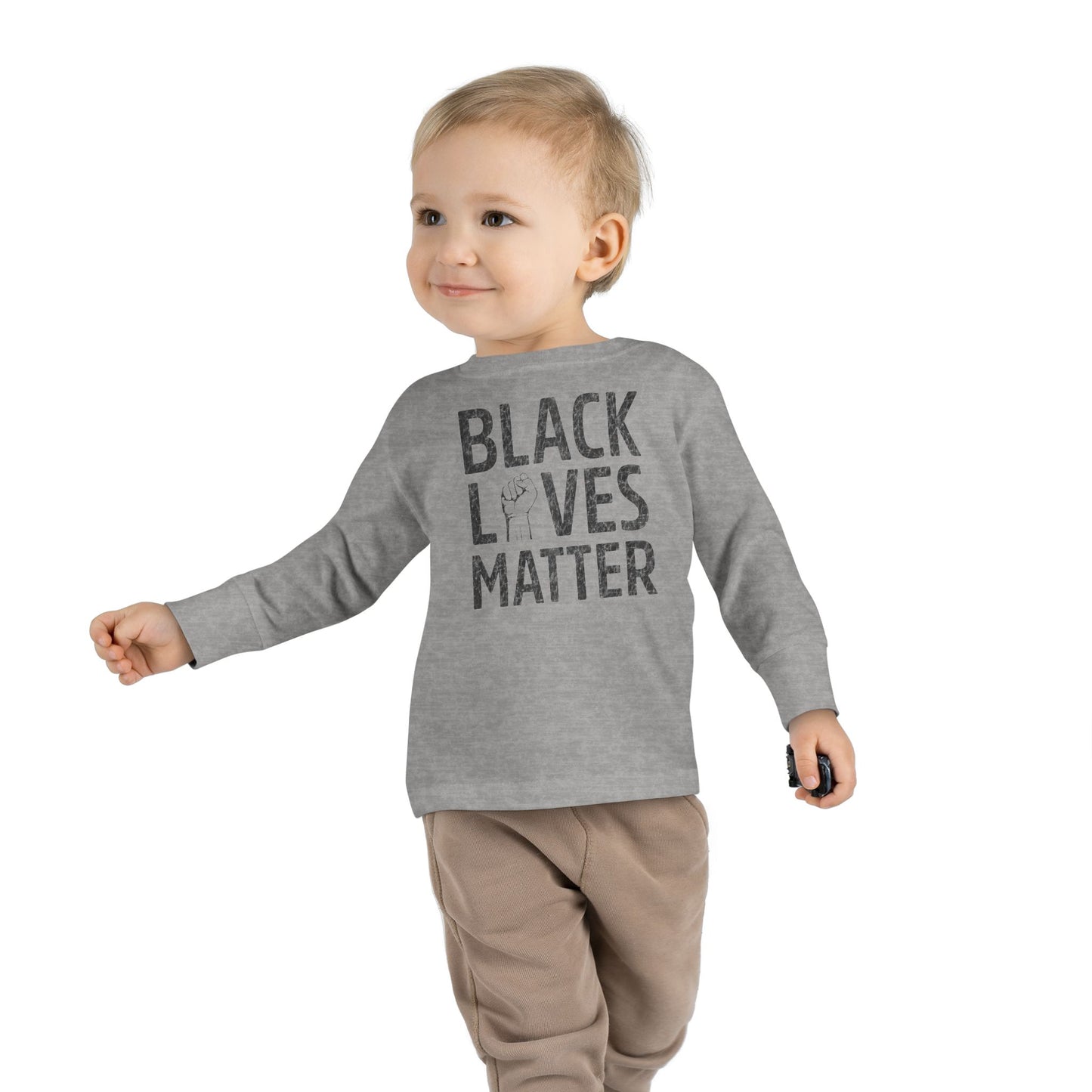 “Black Lives Matter – Unity Fist” Toddler Long Sleeve Tee