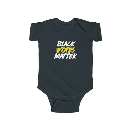 “Black Votes Matter (white text)” Infant Onesie