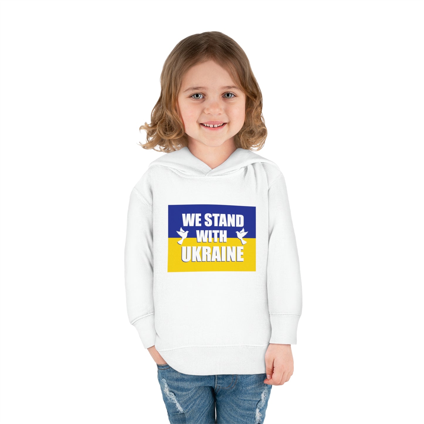 “We Stand With Ukraine” Toddler Hoodie