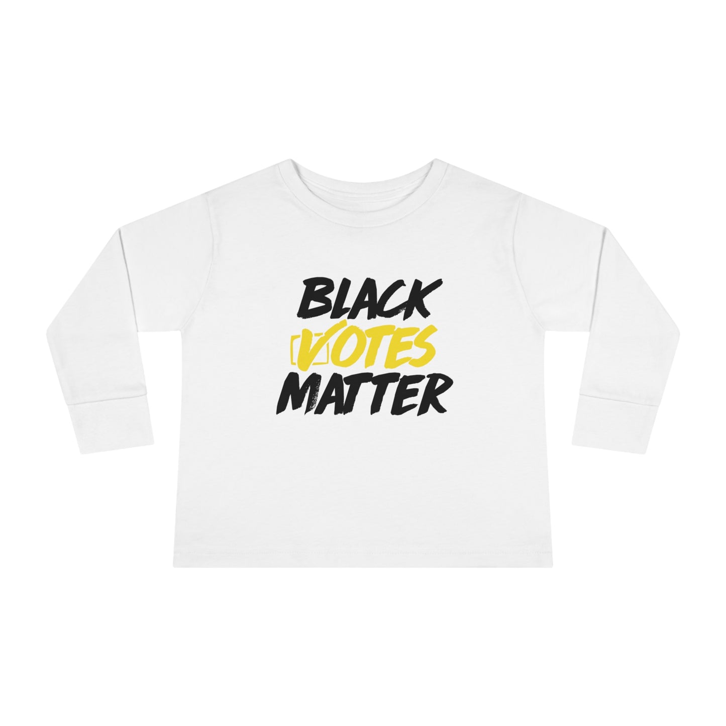 “Black Votes Matter” (white text)" Toddler Long Sleeve Tee