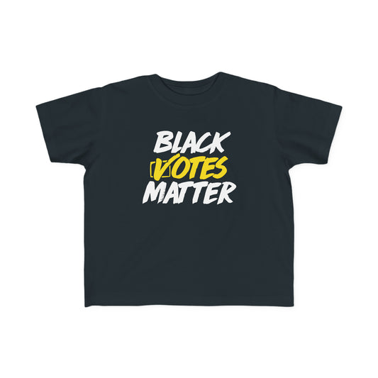 “Black Votes Matter (white text)” Toddler's Tee