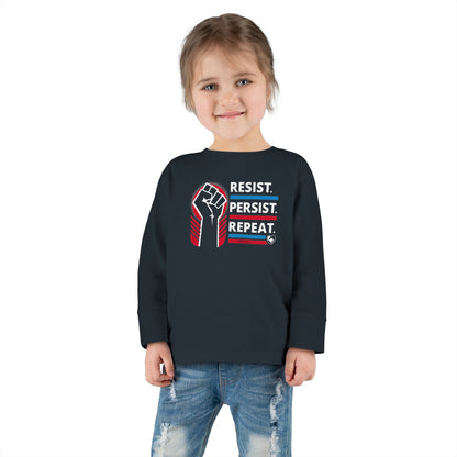 "Resist Persist Repeat" Toddler Long Sleeve Tee