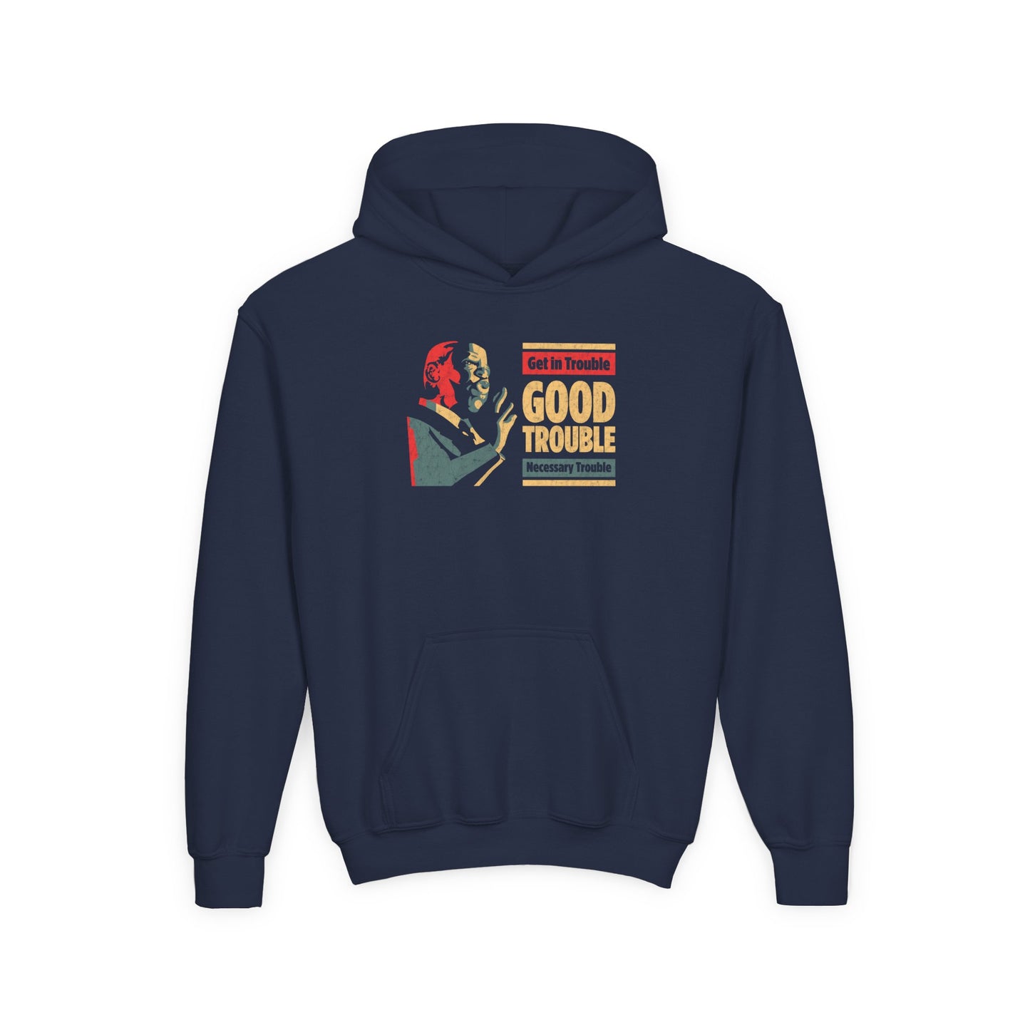 “John Lewis: Good Trouble” Youth Hoodie