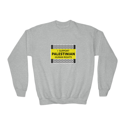 “I Support Palestinian Human Rights” Youth Sweatshirt