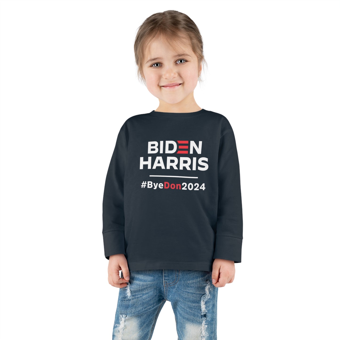 "Biden Harris #ByeDon2024 Election" Toddler Long Sleeve Tee