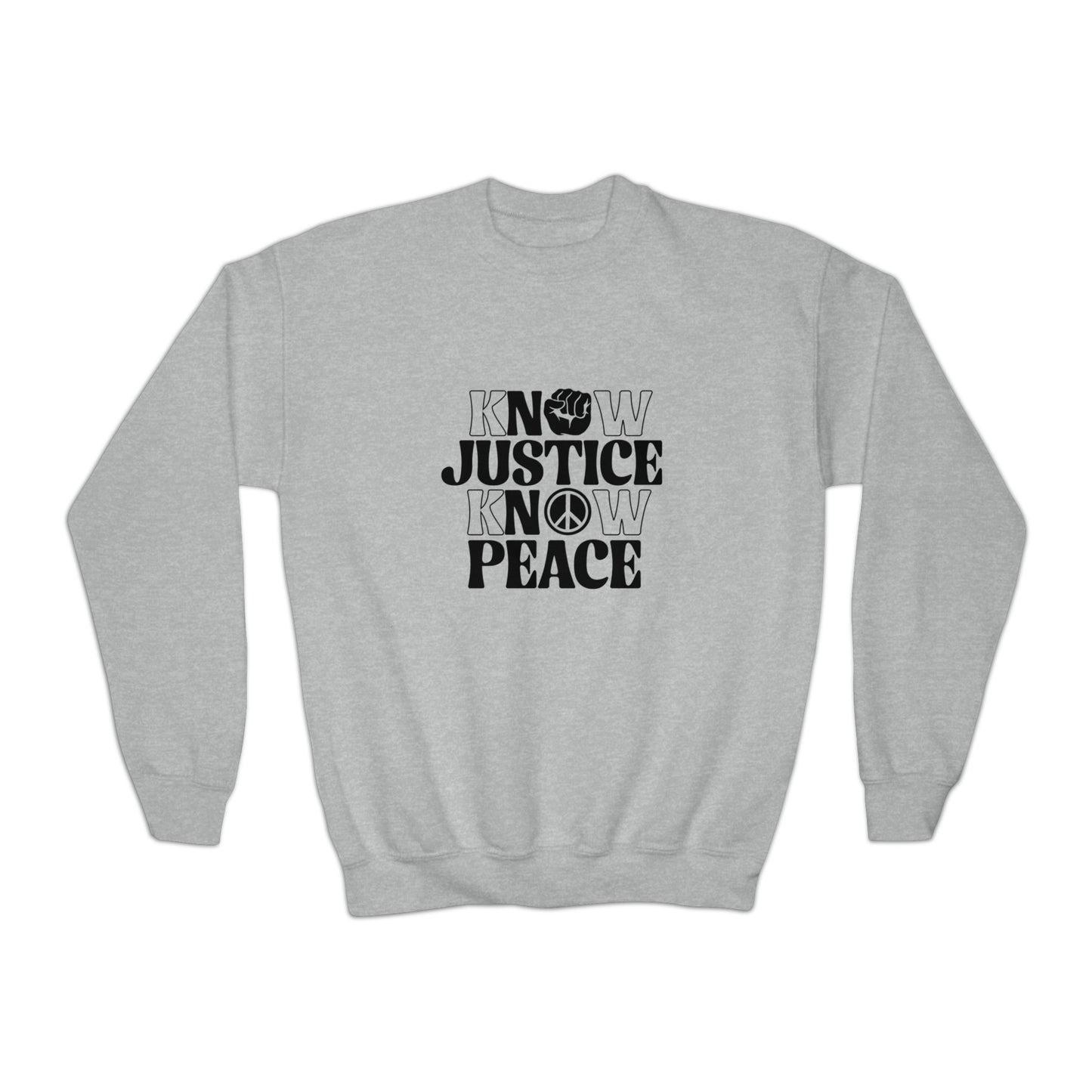“Know Justice, Know Peace (Classic)” Youth Sweatshirt