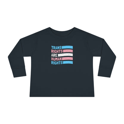“Trans Rights Are Human Rights” Toddler Long Sleeve Tee