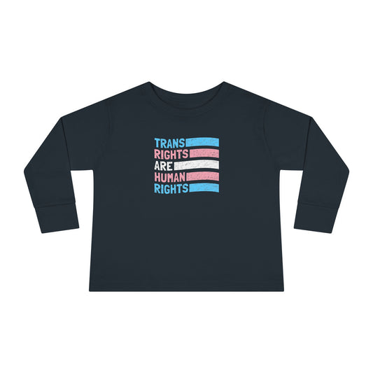 “Trans Rights Are Human Rights” Toddler Long Sleeve Tee