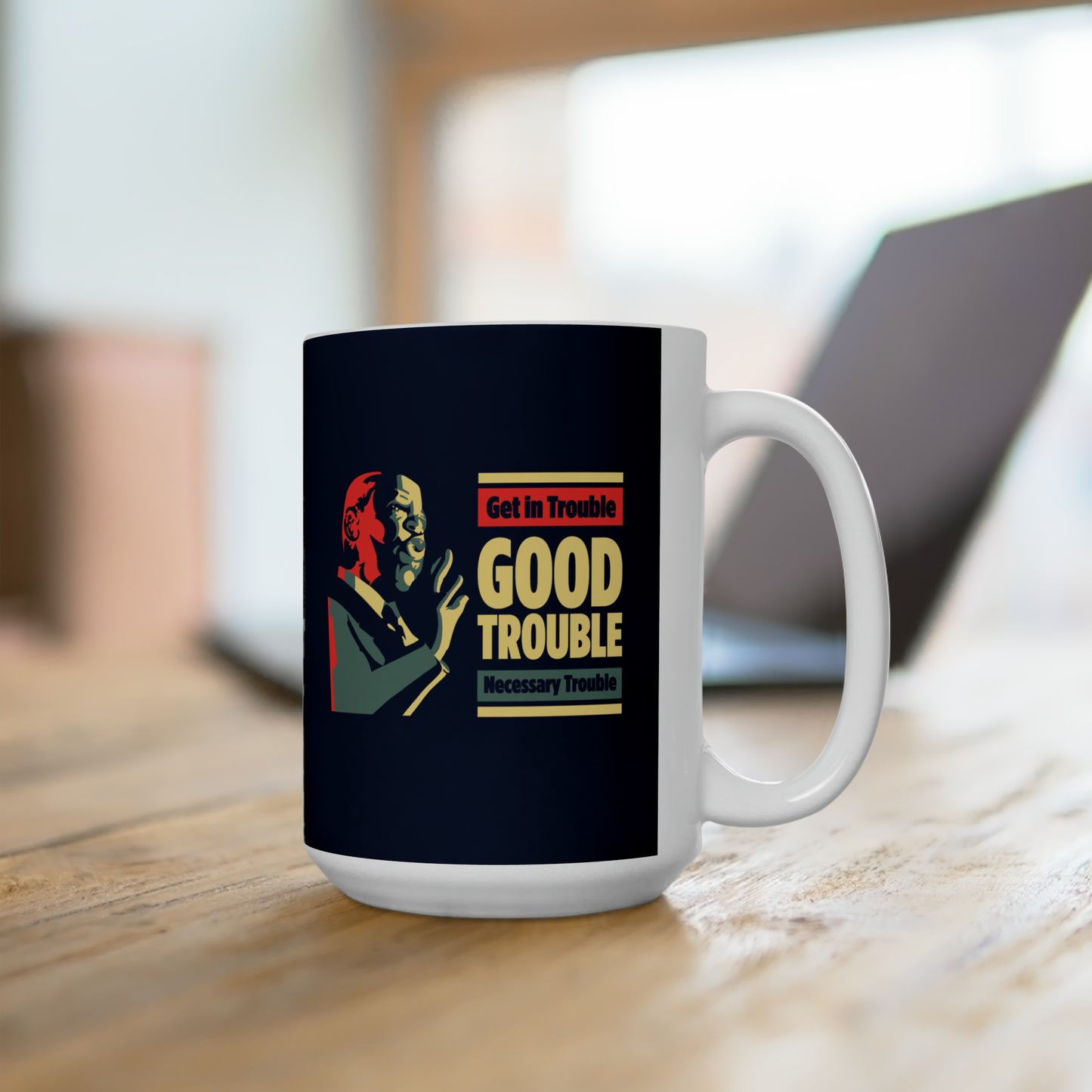 “John Lewis: Good Trouble” 15 oz. Mug