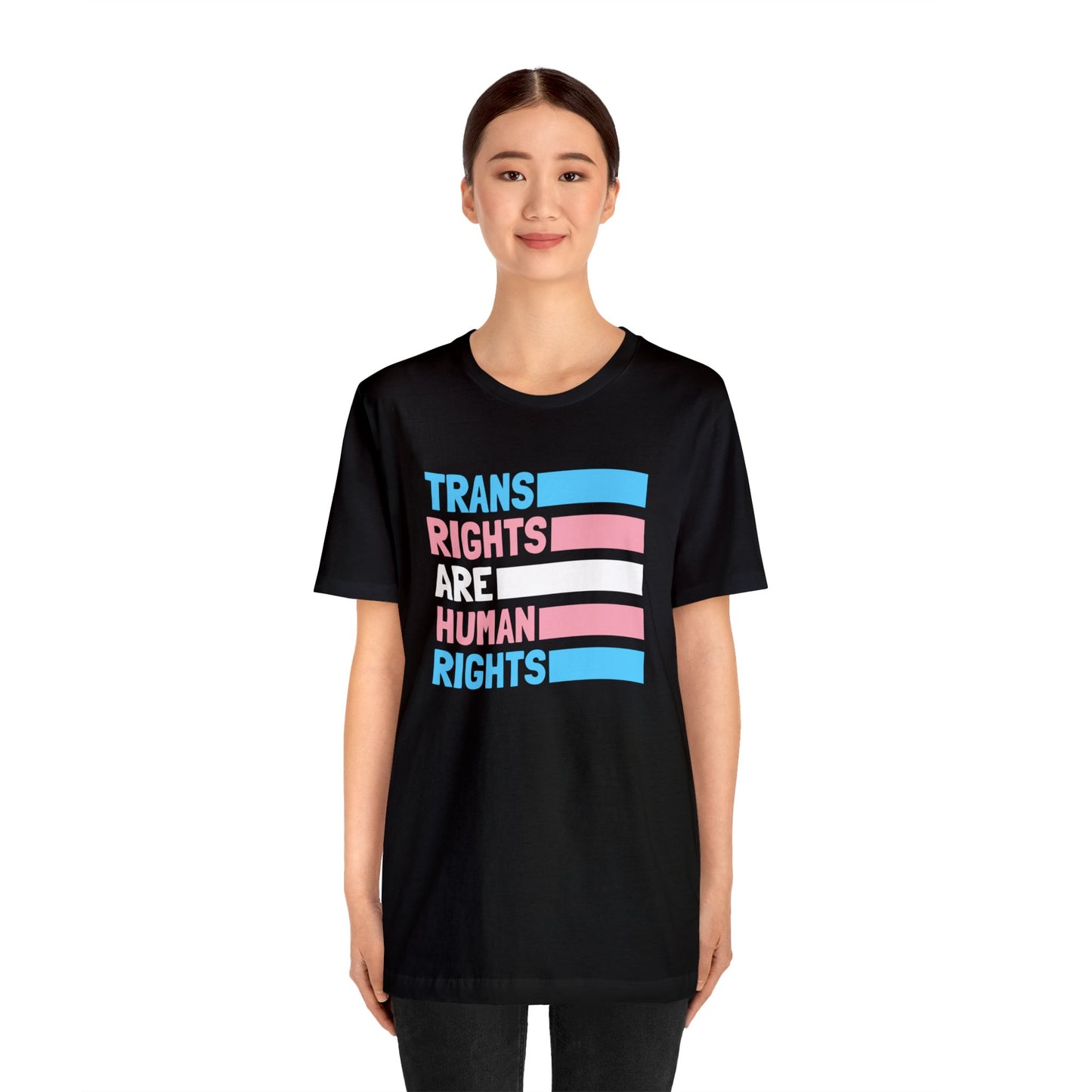 “Trans Rights Are Human Rights” Unisex T-Shirt (Bella+Canvas)