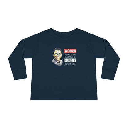 “Notorious RBG” Toddler Long Sleeve Tee