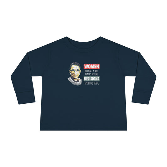 “Notorious RBG” Toddler Long Sleeve Tee