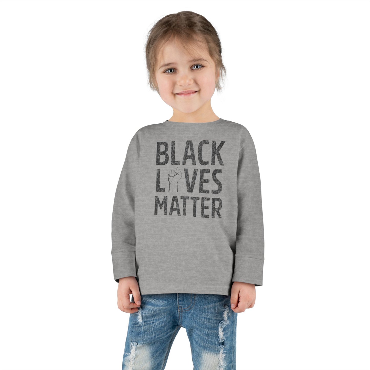 “Black Lives Matter – Unity Fist” Toddler Long Sleeve Tee