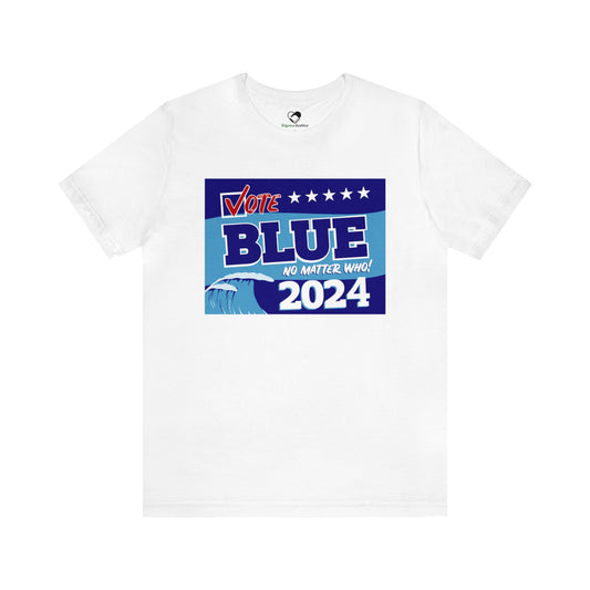 “Vote Blue No Matter Who, Blue Wave 2024” Unisex T-Shirt (Bella+Canvas)