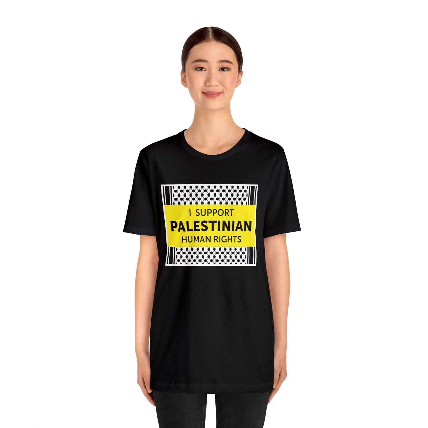 “I Support Palestinian Human Rights” Unisex T-Shirt (Bella+Canvas)