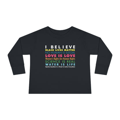 "I / We Believe" Toddler Long Sleeve Tee