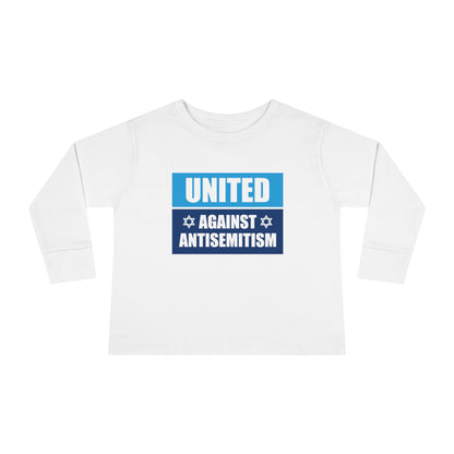 “United Against Antisemitism” Toddler Long Sleeve Tee