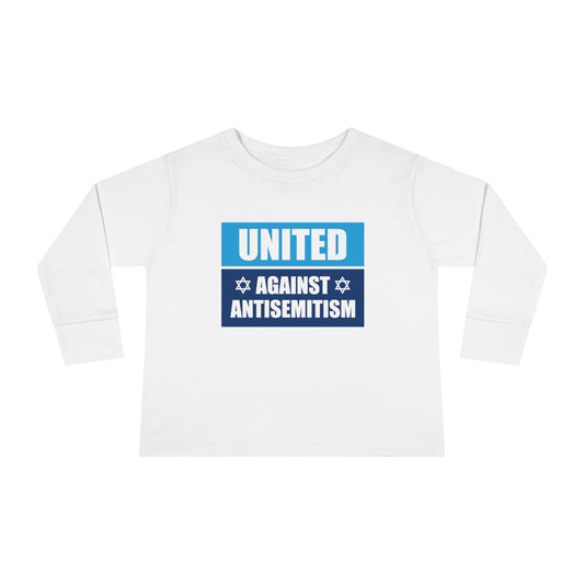 “United Against Antisemitism” Toddler Long Sleeve Tee