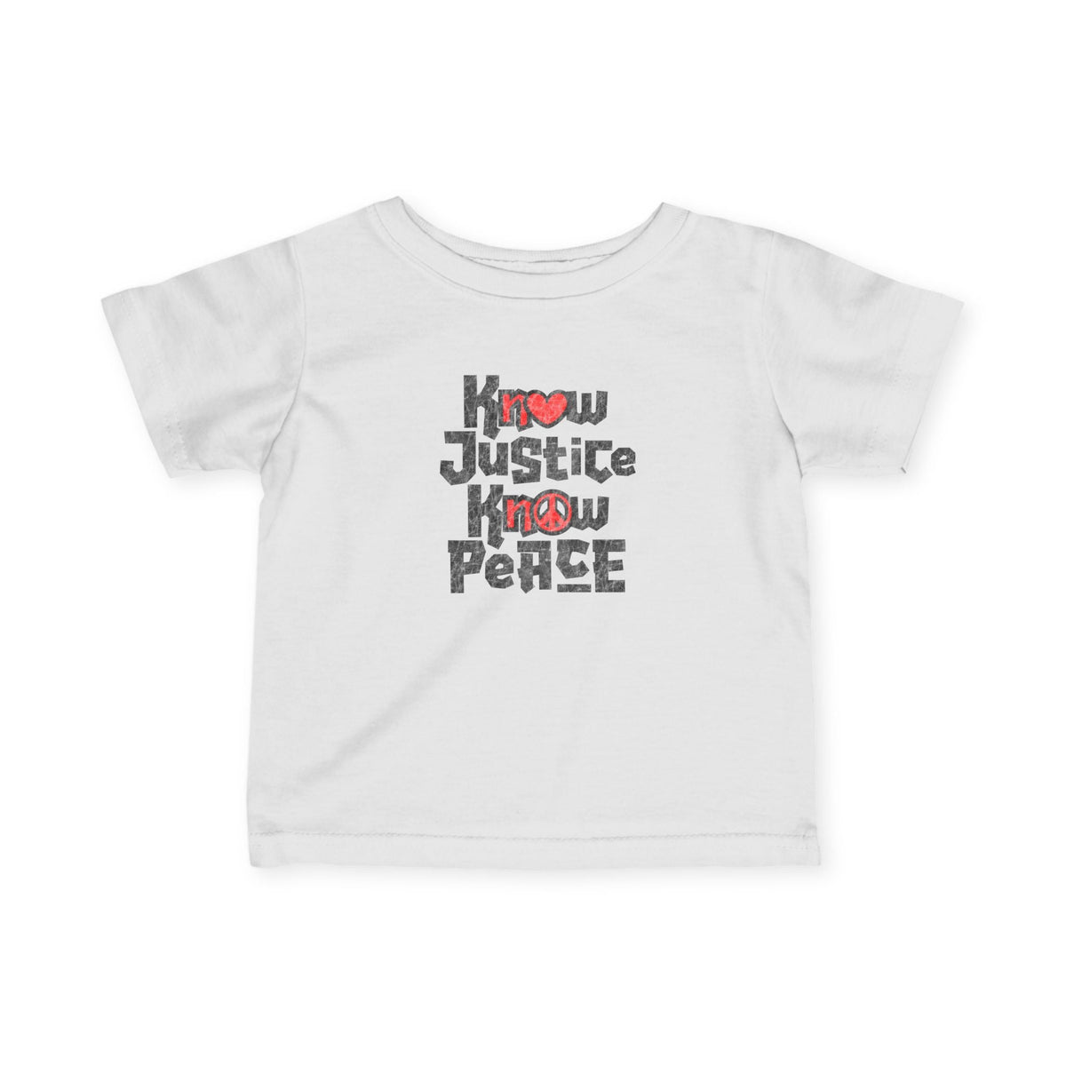 "Know Justice, Know Peace (Heart of Awareness)" Kids T-Shirt