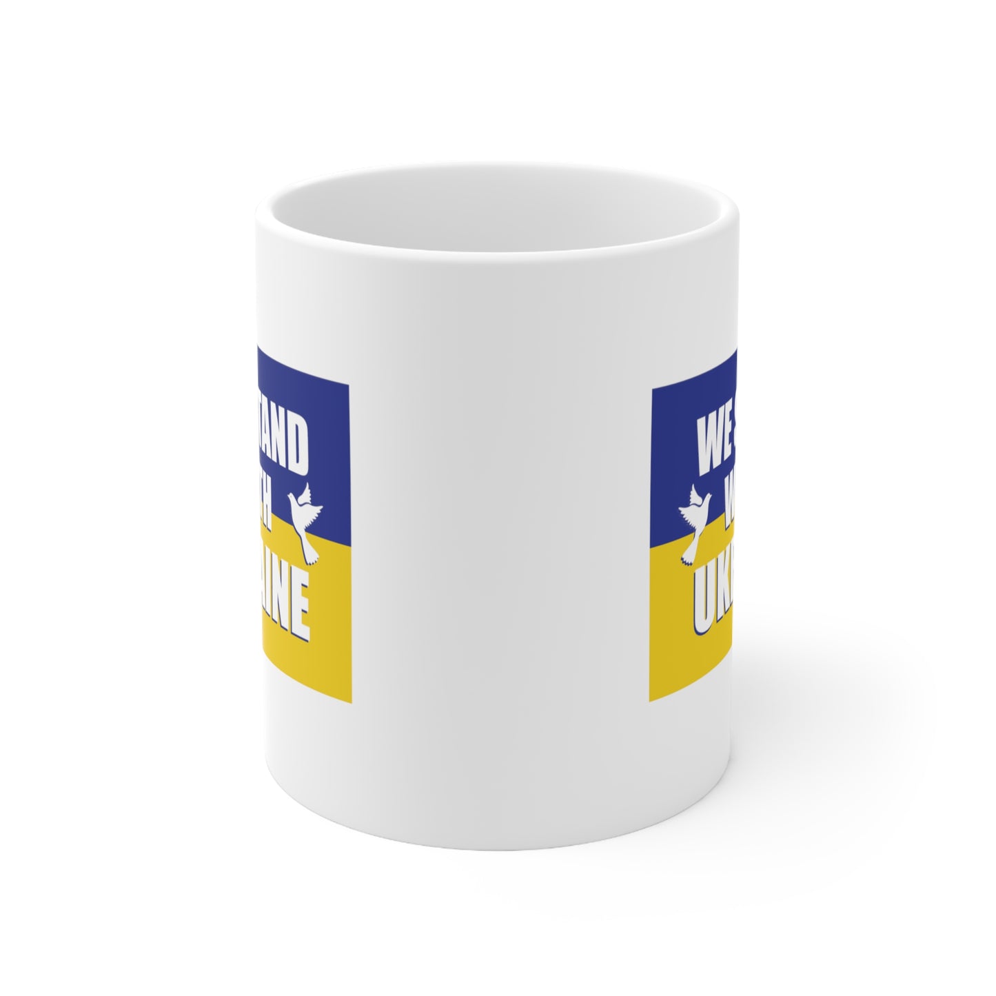 “We Stand With Ukraine” 11 oz. Mug
