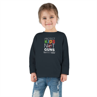 "Protect Kids Not Guns" Toddler Long Sleeve Tee