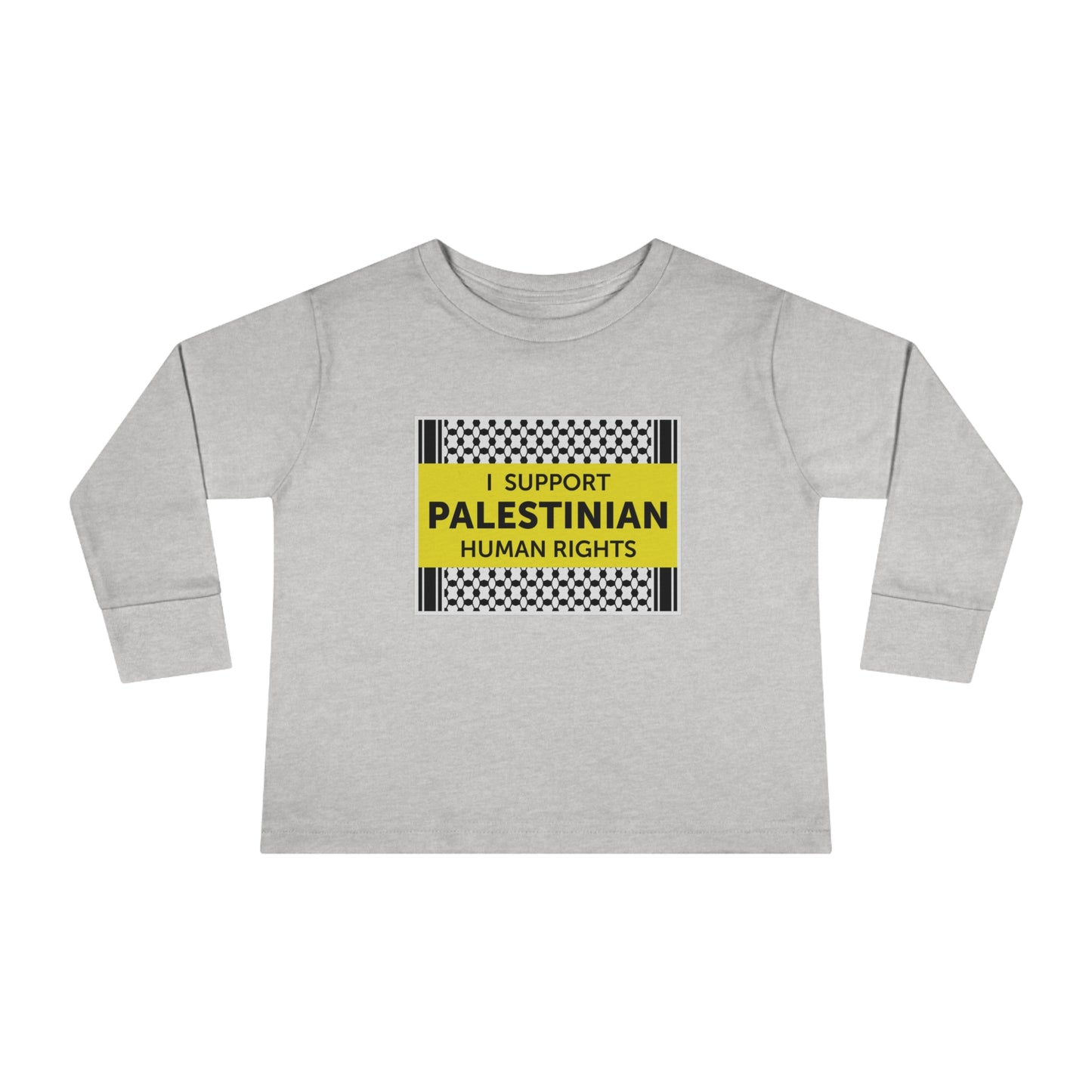 “I Support Palestinian Human Rights” Toddler Long Sleeve Tee