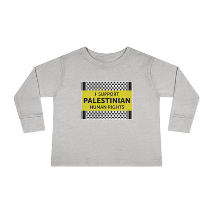 “I Support Palestinian Human Rights” Toddler Long Sleeve Tee
