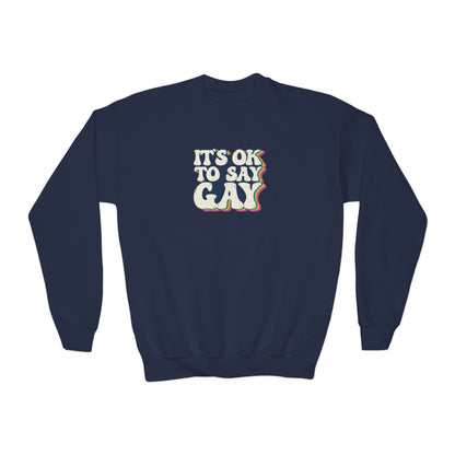 “It’s OK to Say Gay” Youth Sweatshirt