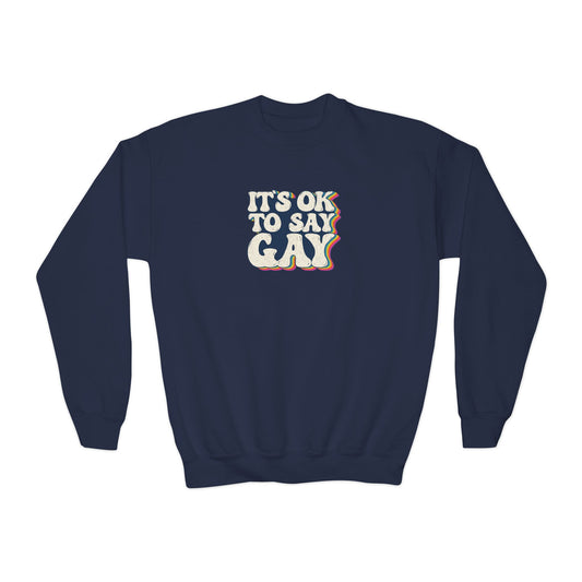 “It’s OK to Say Gay” Youth Sweatshirt