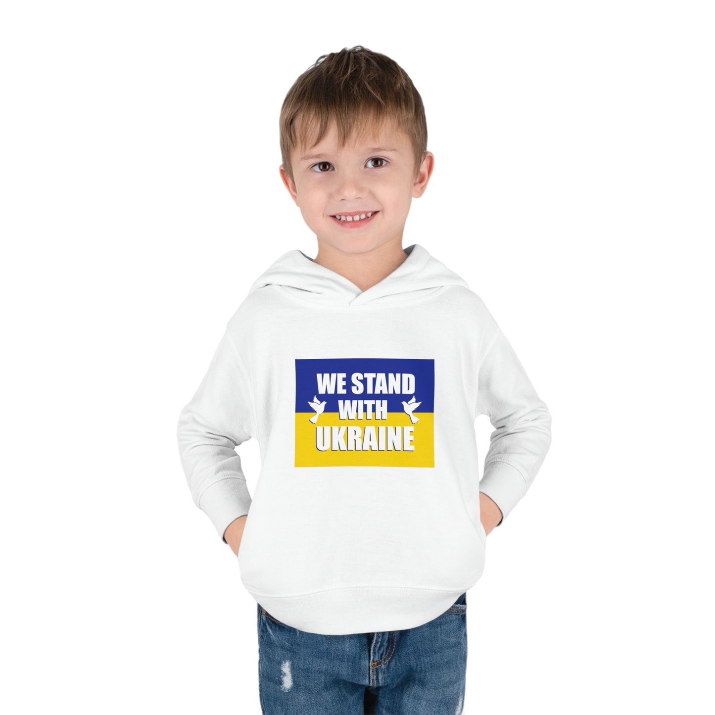 “We Stand With Ukraine” Toddler Hoodie