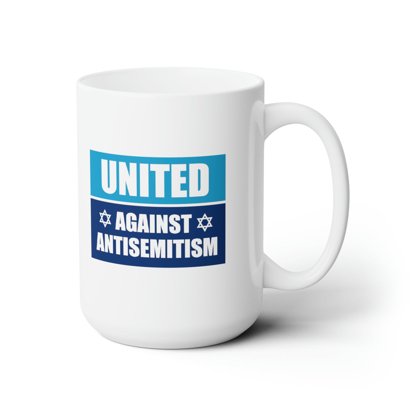 "United Against Antisemitism” 15 oz. Mug