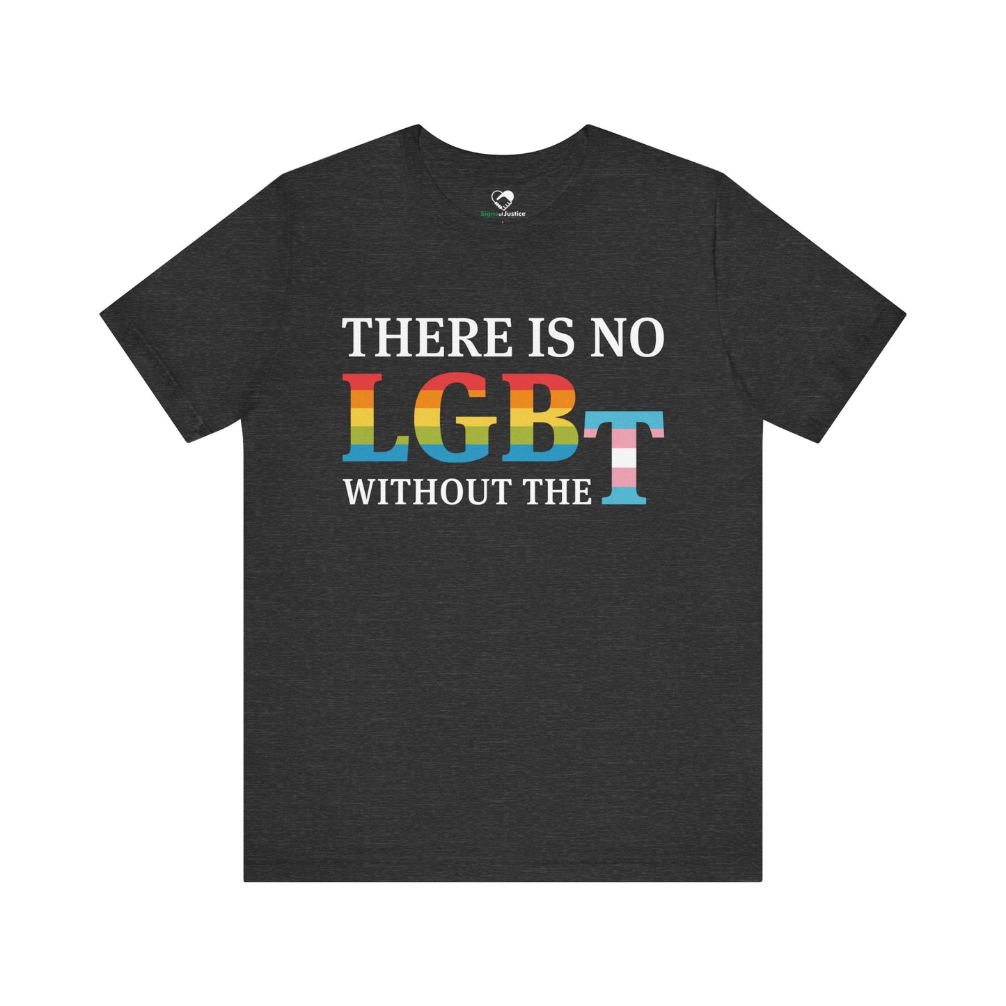 "There Is No LGB Without the T" Unisex T-Shirt (Bella+Canvas)
