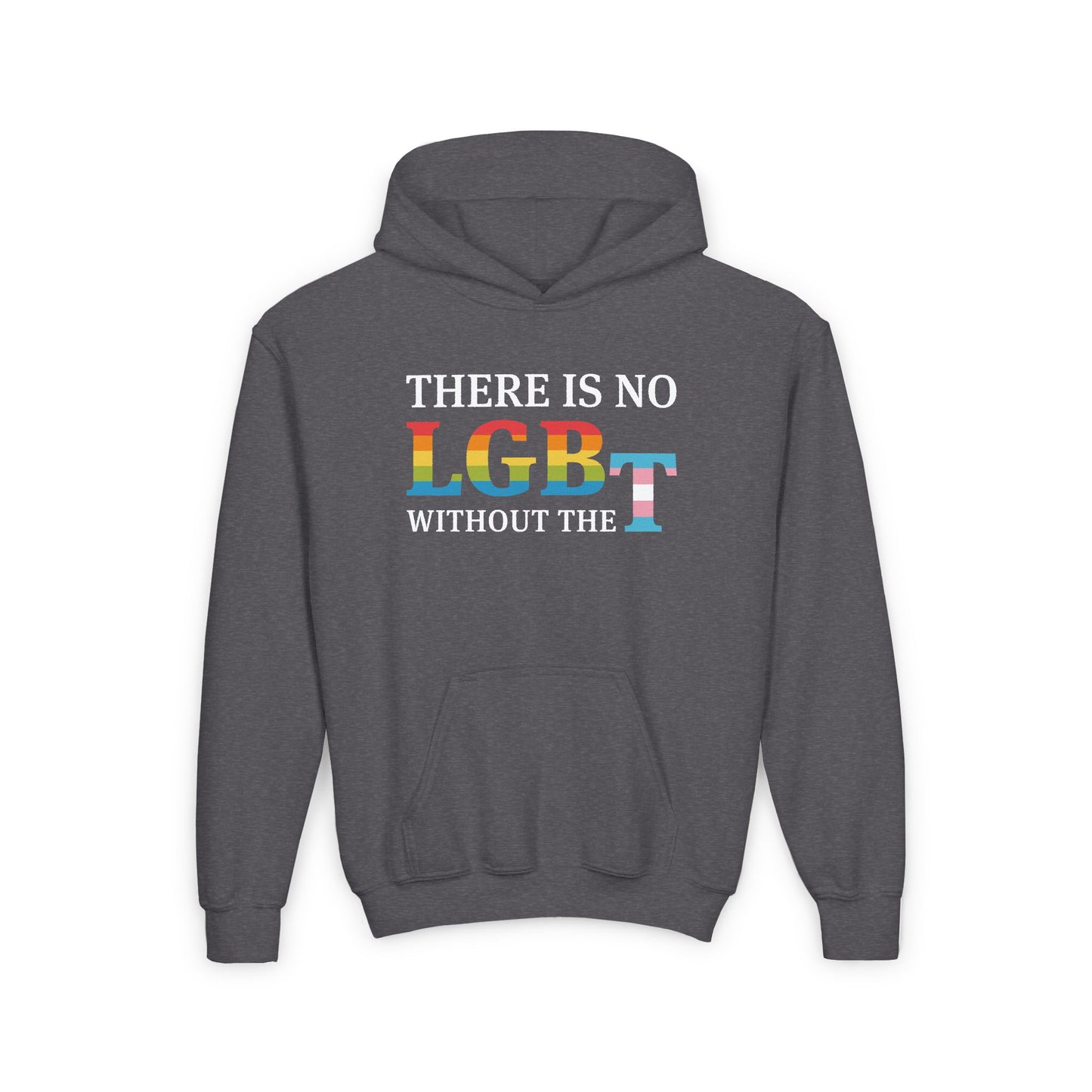 “There Is No LGB Without the T” Youth Hoodie