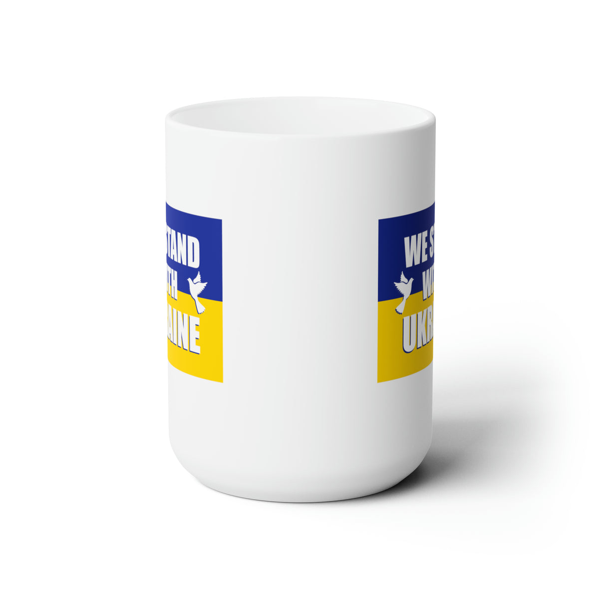 "We Stand With Ukraine" 15 oz. Mug