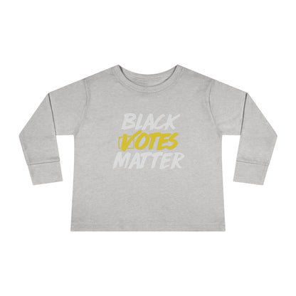 “Black Votes Matter” (white text)" Toddler Long Sleeve Tee