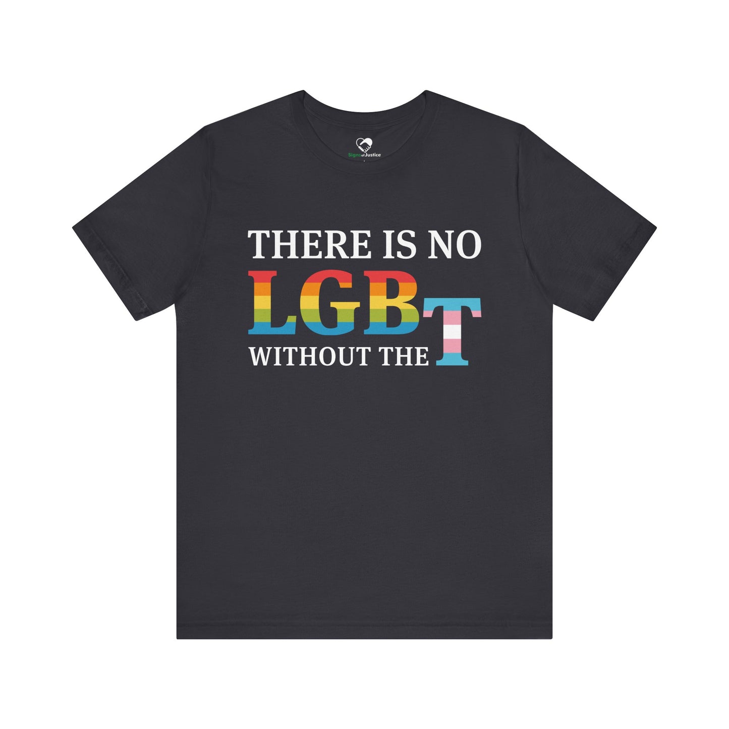 "There Is No LGB Without the T" Unisex T-Shirt (Bella+Canvas)