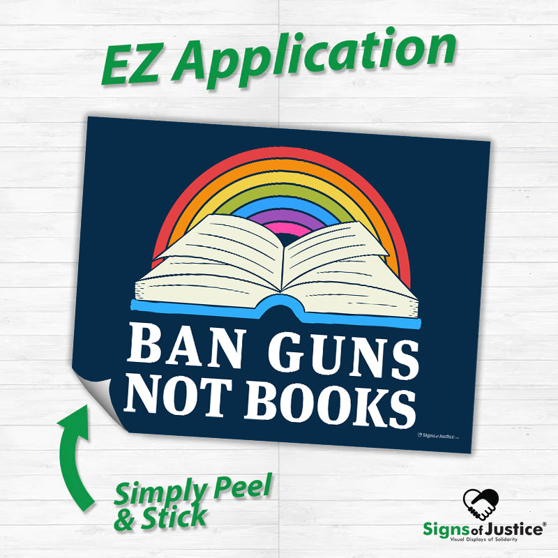 Ban Guns Not Books Bumper Stickers