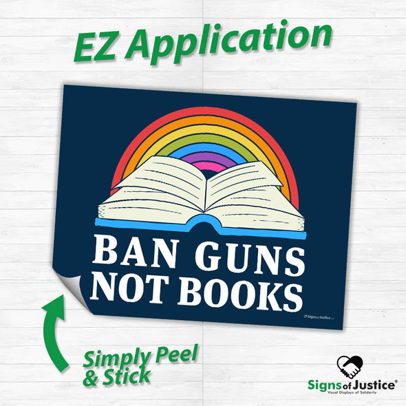 Ban Guns Not Books Bumper Sticker