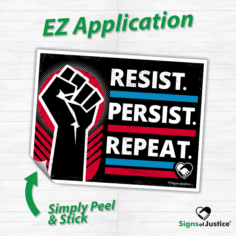 "Resist Persist Repeat" Bumper Stickers