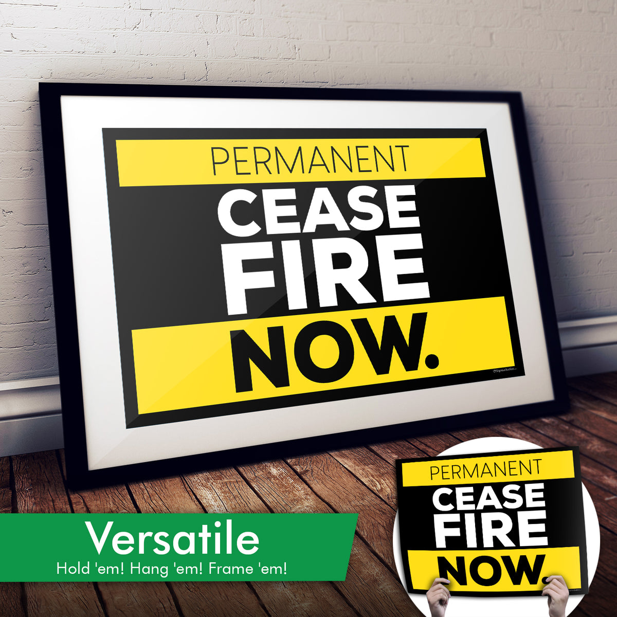 "Cease Fire" Art Print or Protest Sign Pack