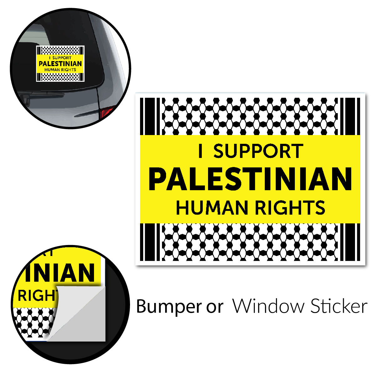 "I Support Palestinian Human Rights" Bumper Stickers