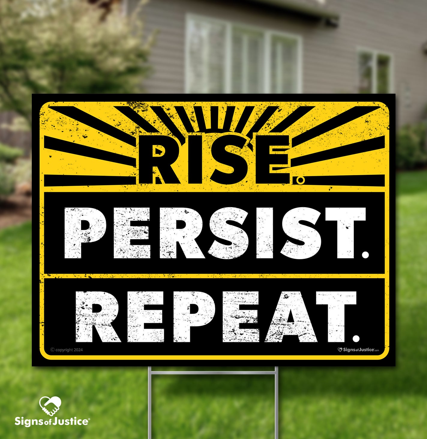 Please Rise Signage Yard SignsSigns of Justice Yard Signs | Waterproof Yard Signs With A ...