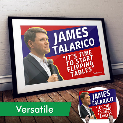 "James Talarico ‘flipping tables’" Cardstock Print