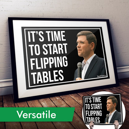 "Talarico for Senate ‘flipping tables’" Cardstock Print
