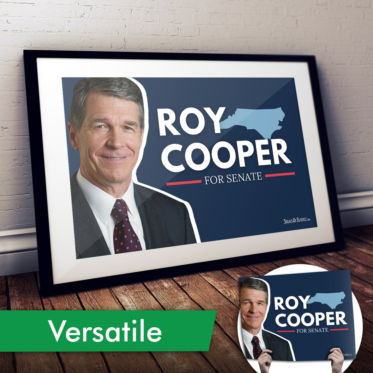 "Roy Cooper for Senate" Art Print or Protest Sign Pack