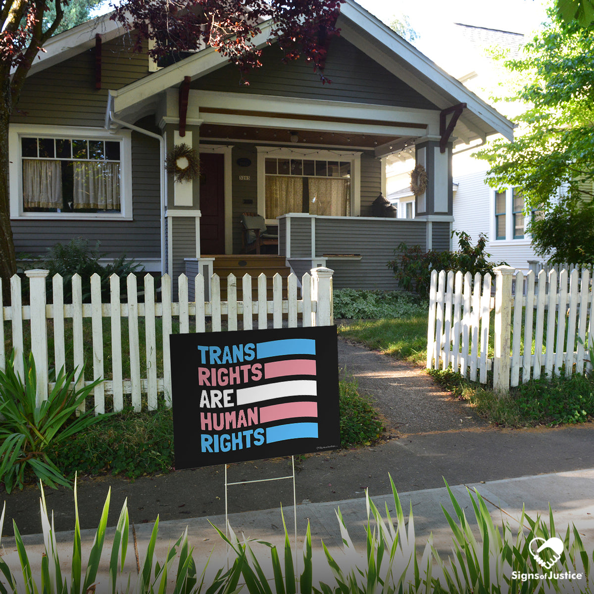 "Trans Rights Are Human Rights" Yard Sign