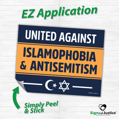 United Against Islamophobia & Antisemitism Bumper Stickers