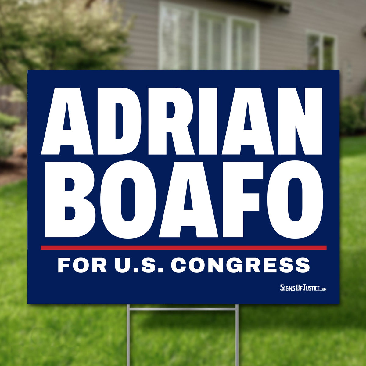 Adrian Boafo 24"x18" yard sign